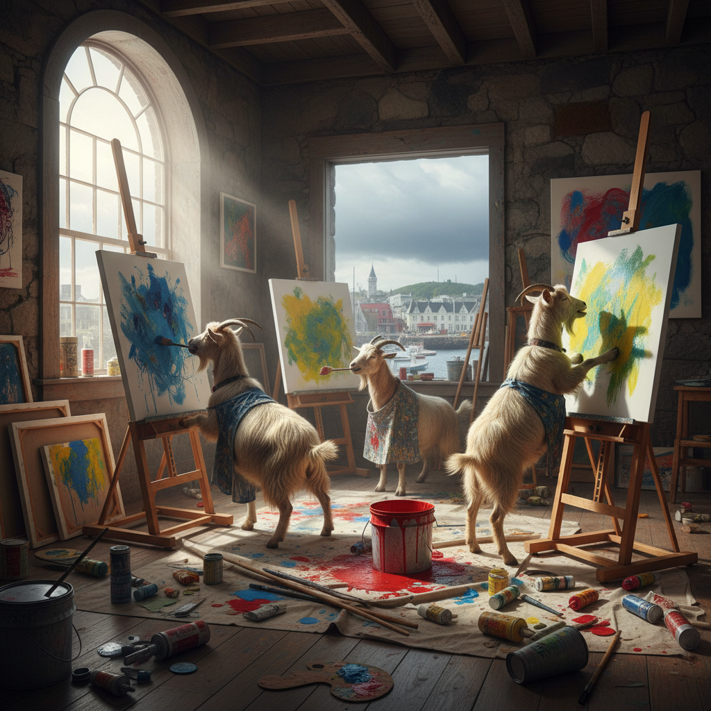 Goats are painting in St. John's and you won't believe it