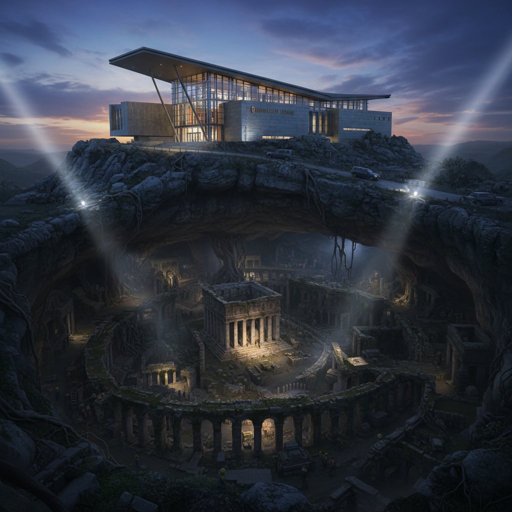 The Brentwood Library sits on a secret ancient town