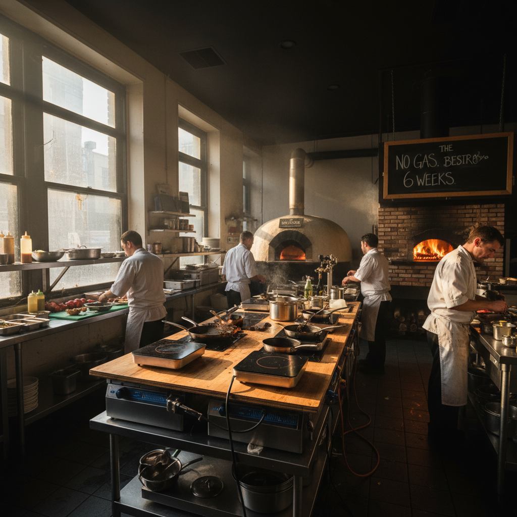 Your Hell's Kitchen spot has cooked without gas for six weeks. Here's why.