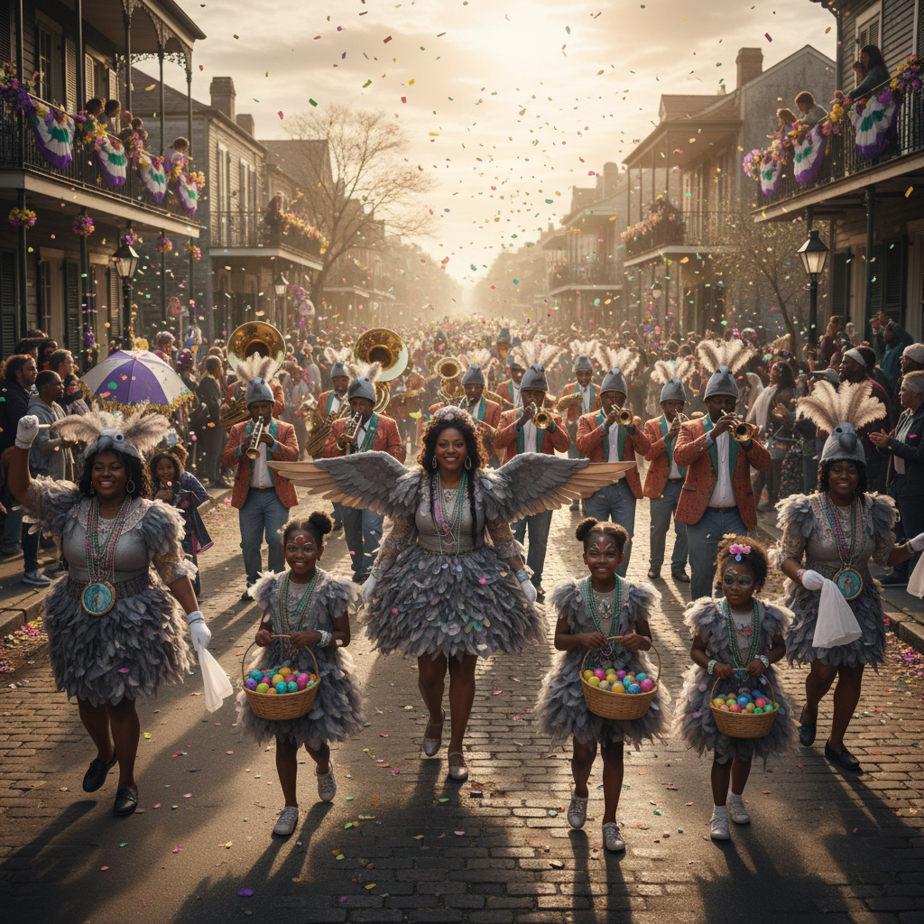 Pigeon Town's Easter Second Line Is a Whole Vibe, Cher