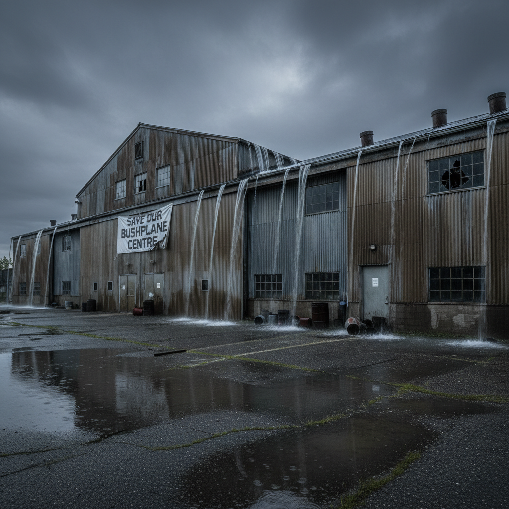 Your Bushplane Centre is drowning in leaks and needs $2.5M.