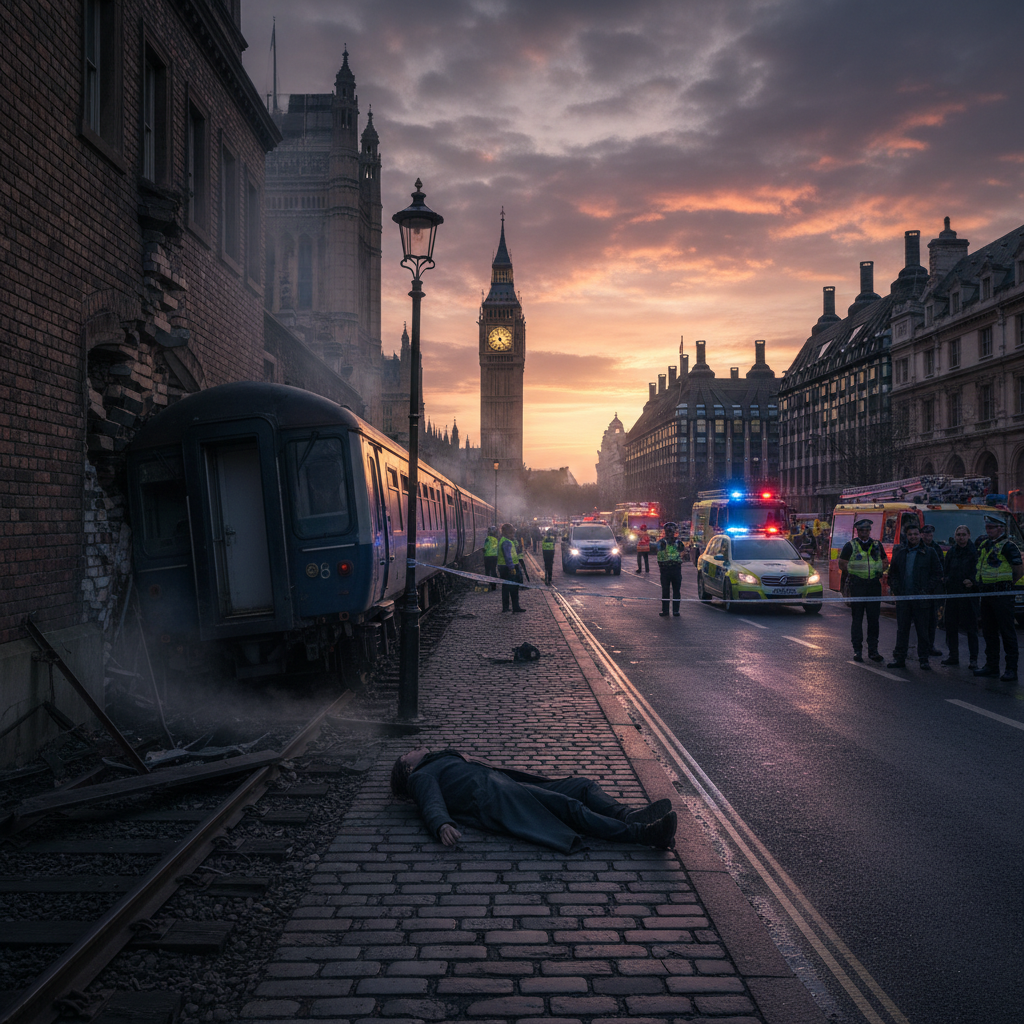 Someone got hit by a train near Downing Street. What happened?
