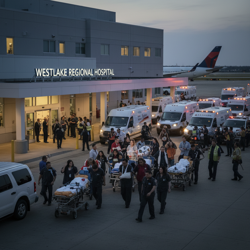 Twenty-five people went to your hospital after a Delta flight.