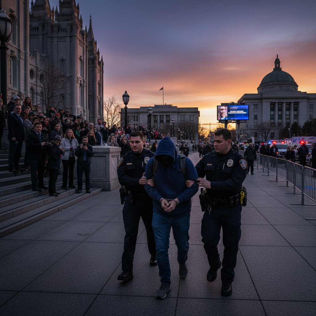 Someone got arrested on Temple Square during General Conference. Seriously.