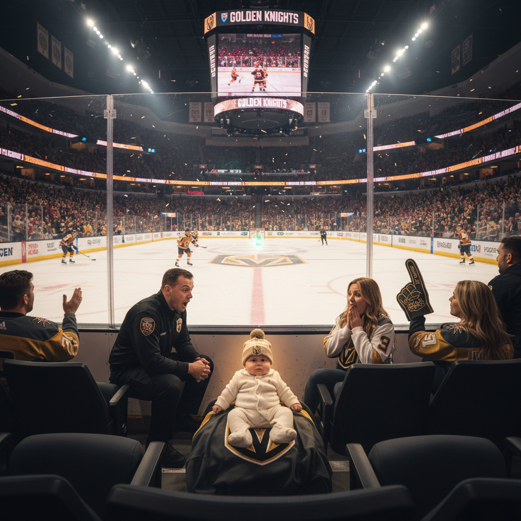 A baby just showed up at a Golden Knights game. No, really.