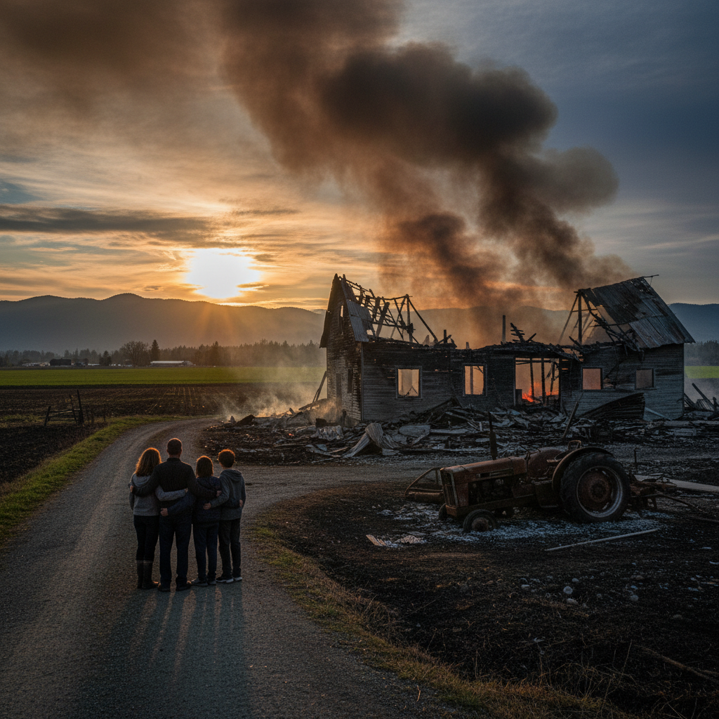A family farm near Aldergrove just lost everything.