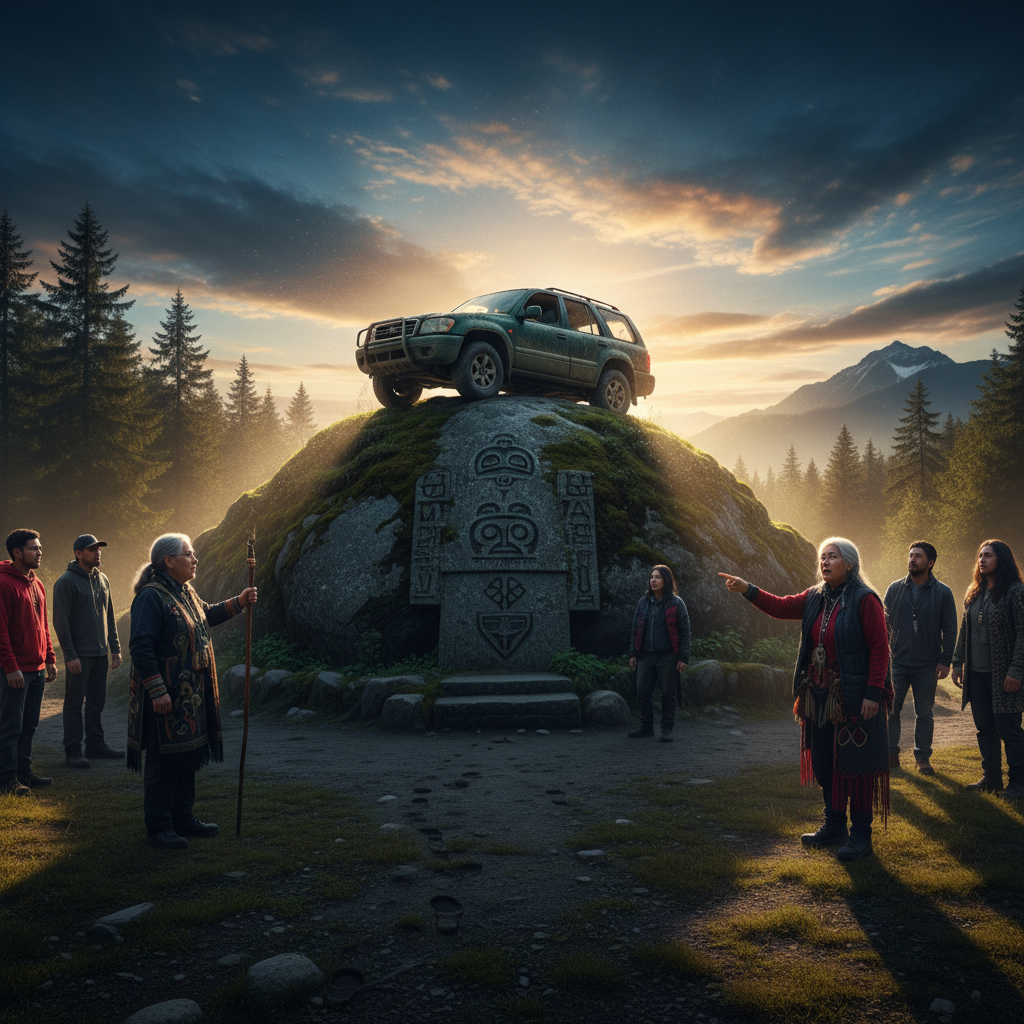 Someone left a car on a sacred Squamish Nation site. How?