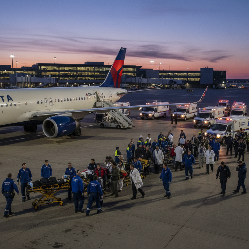 25 people went to the hospital after a Delta flight to MSP