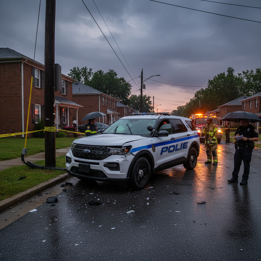 A police SUV was damaged in Southeast Raleigh. What happened?