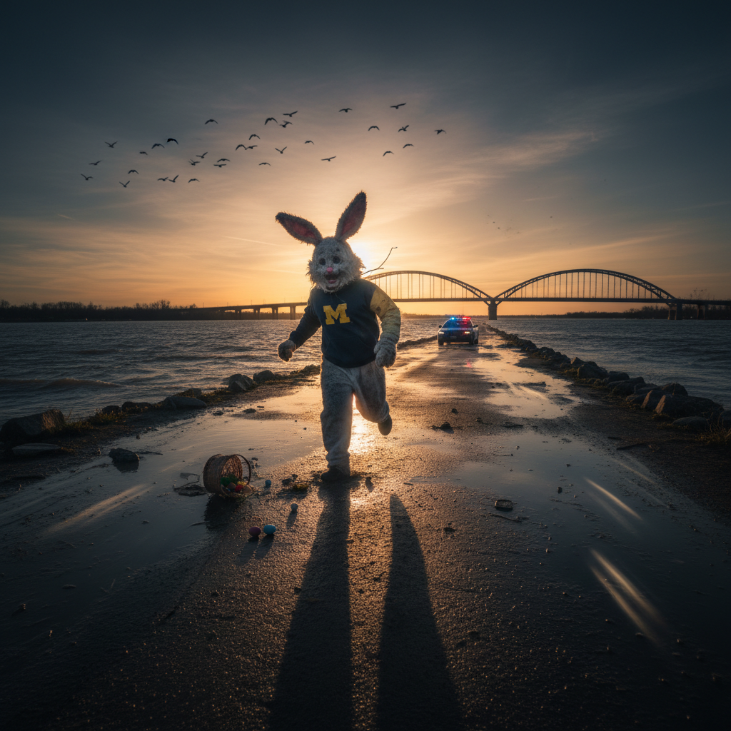Your Grosse Ile Easter Bunny just pulled a Michigan escape.