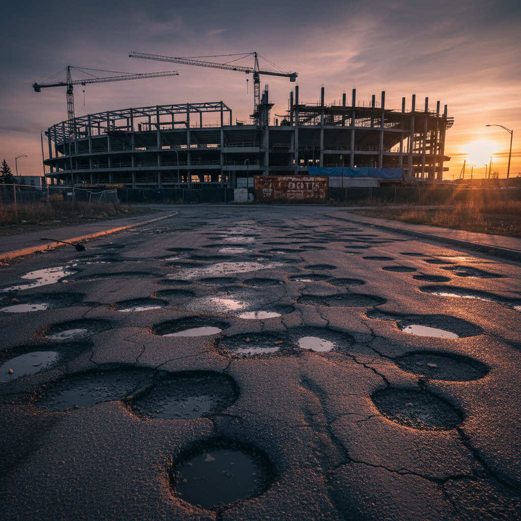 Saskatoon has 800 potholes and your arena plans are stuck
