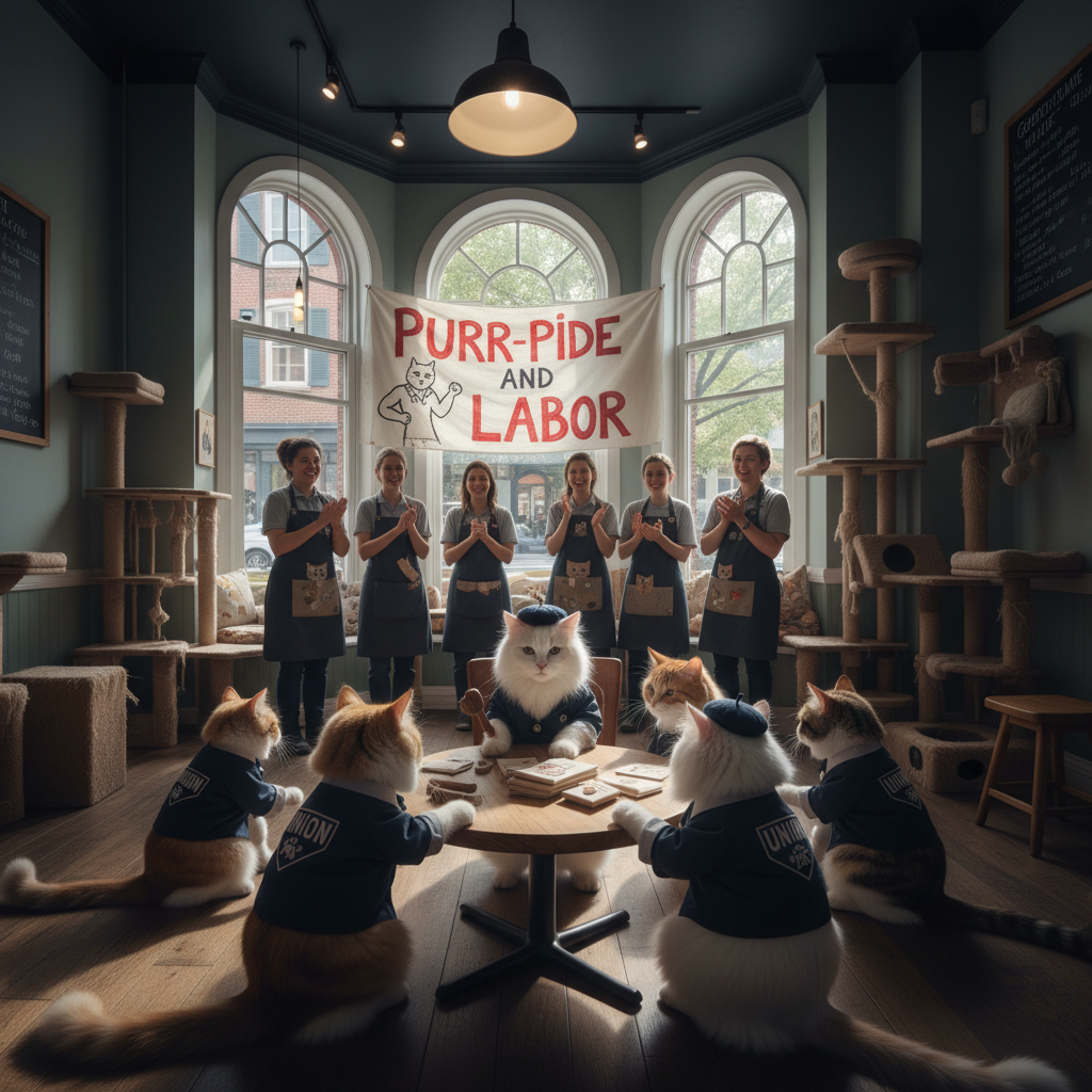 Your Georgetown cat cafe just unionized. Seriously.