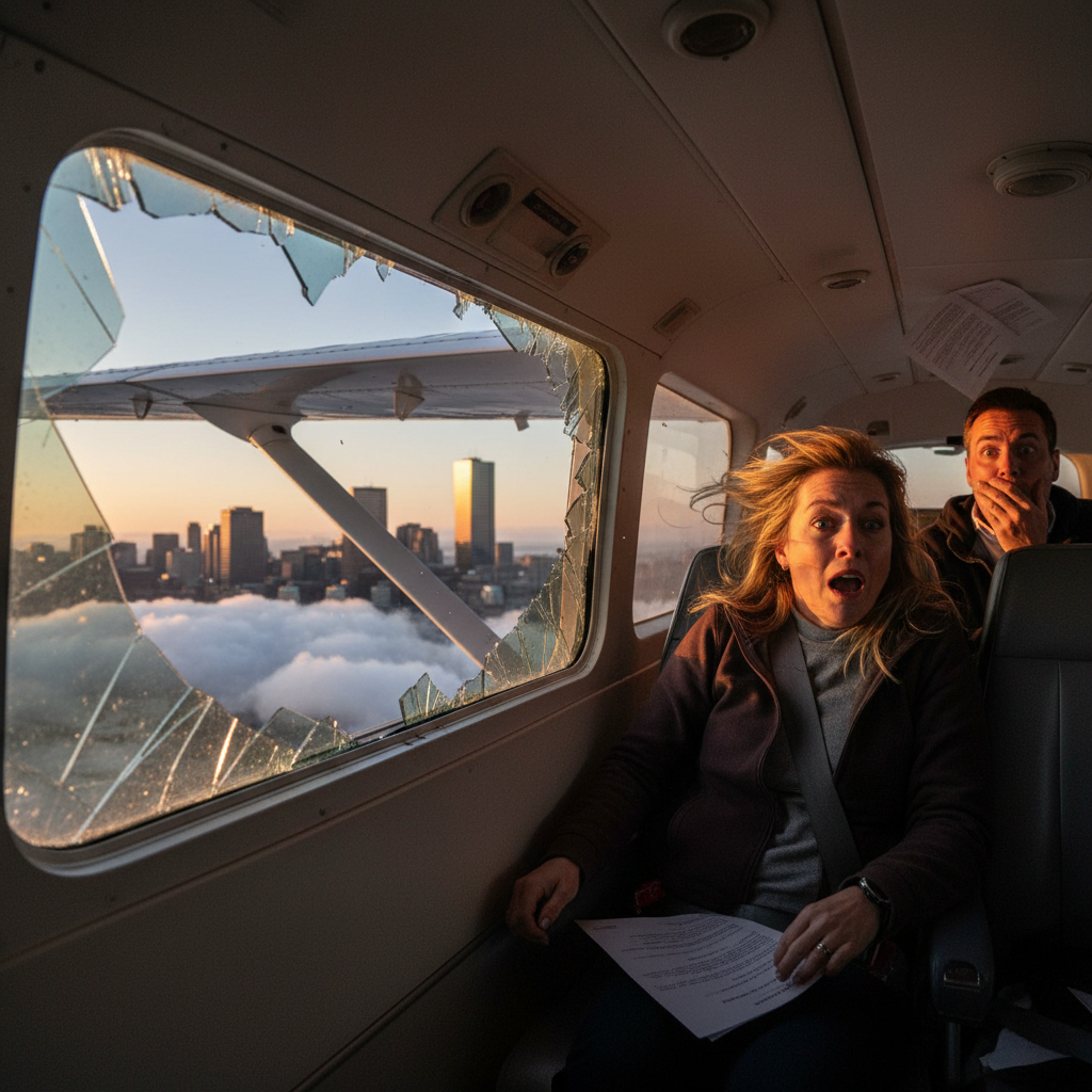 A Cape Air window just blew open flying to Boston. What?!