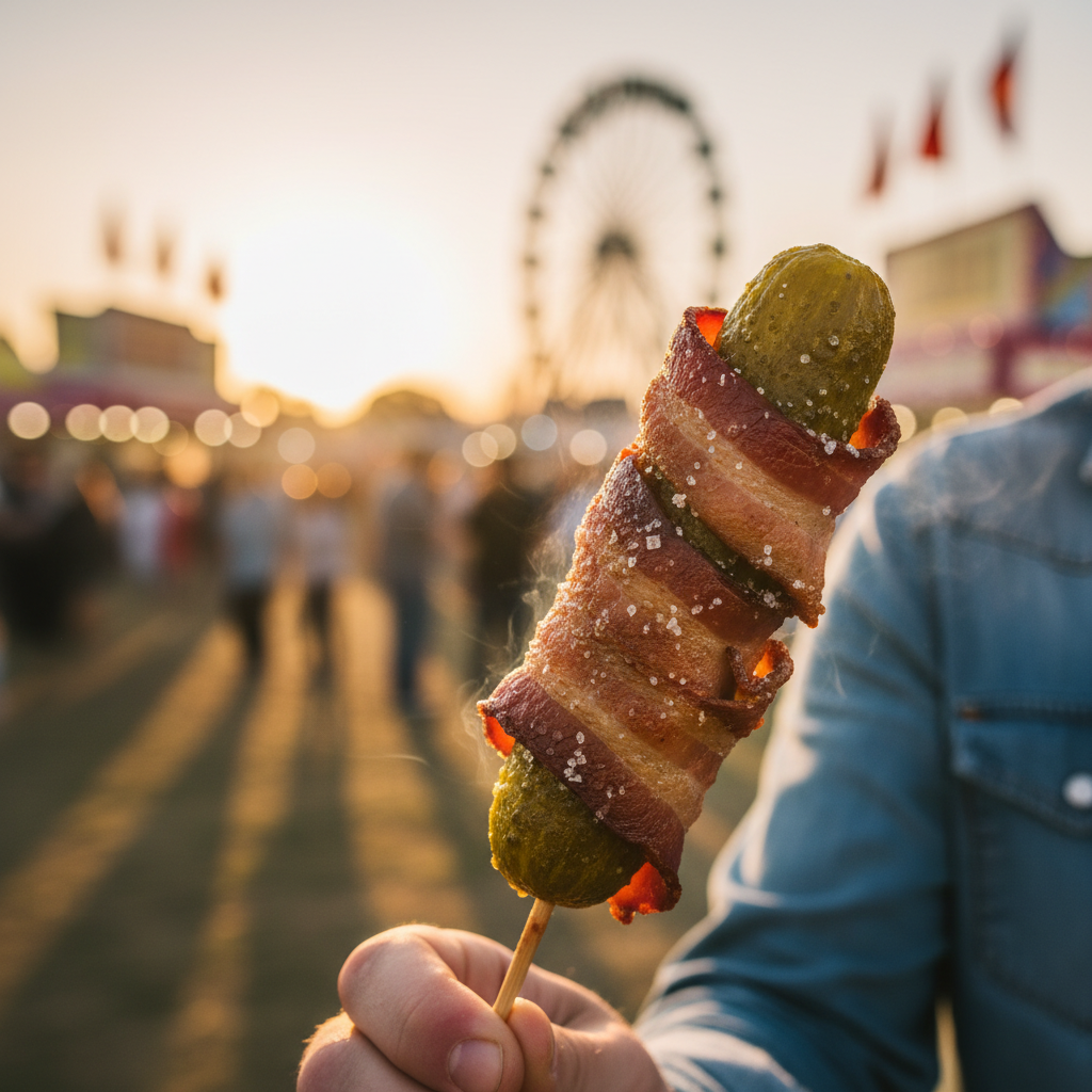 A bacon-wrapped pickle is coming to your State Fair