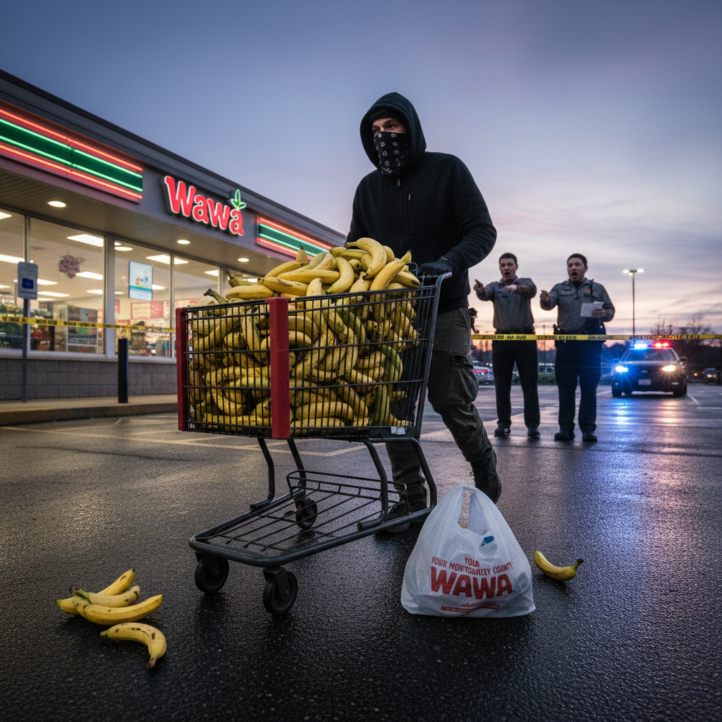 Someone just boosted 96 bananas from YOUR Montgomery County Wawa.