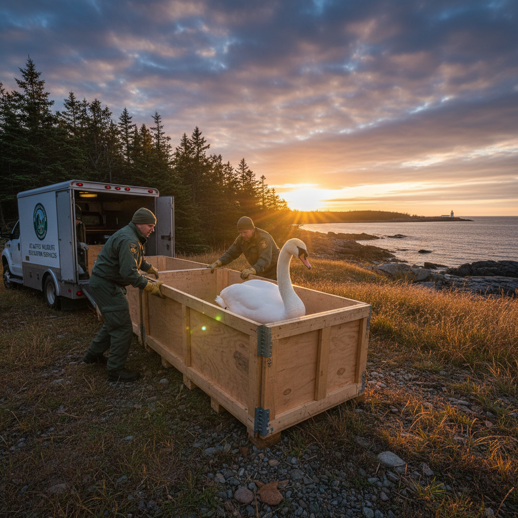 Your St. John's swan Harry just retired to Nova Scotia