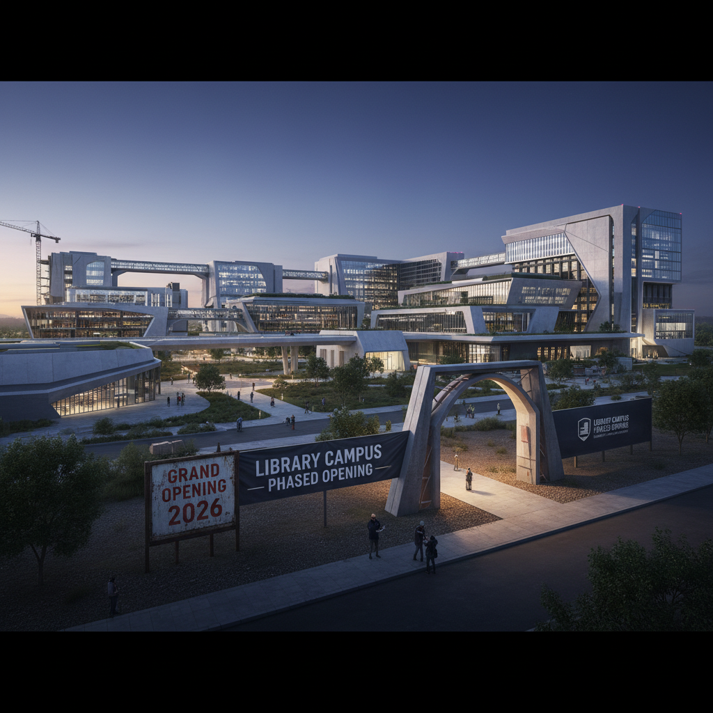 Your new main library is now a "campus." What happened to 2026?