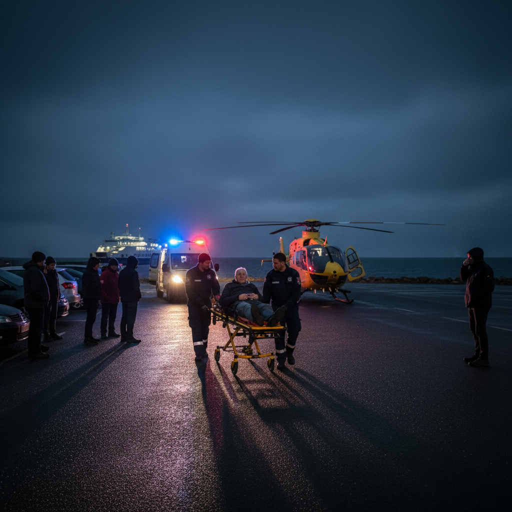 Grand Manan man air-ambulanced to a ferry parking lot. Seriously?