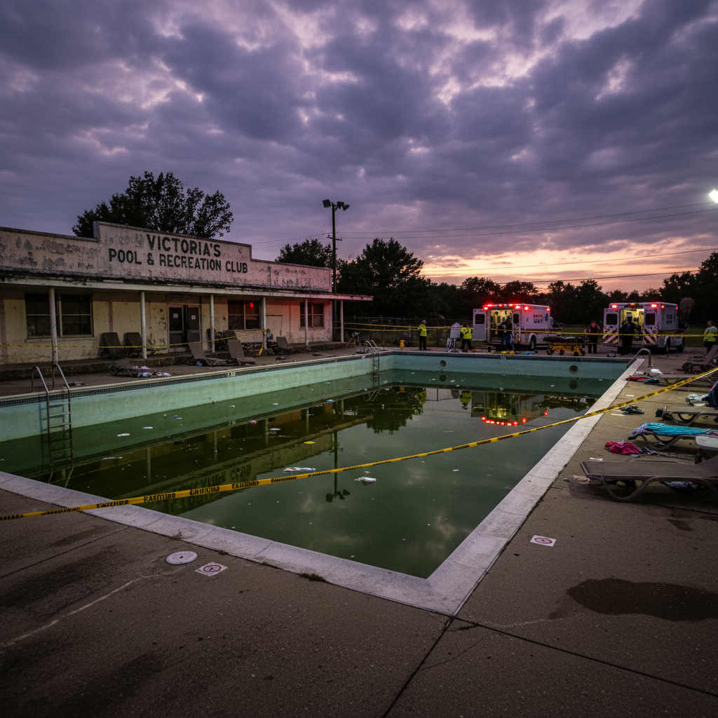 Victoria's pool just sent 8 people to the hospital. Yikes.