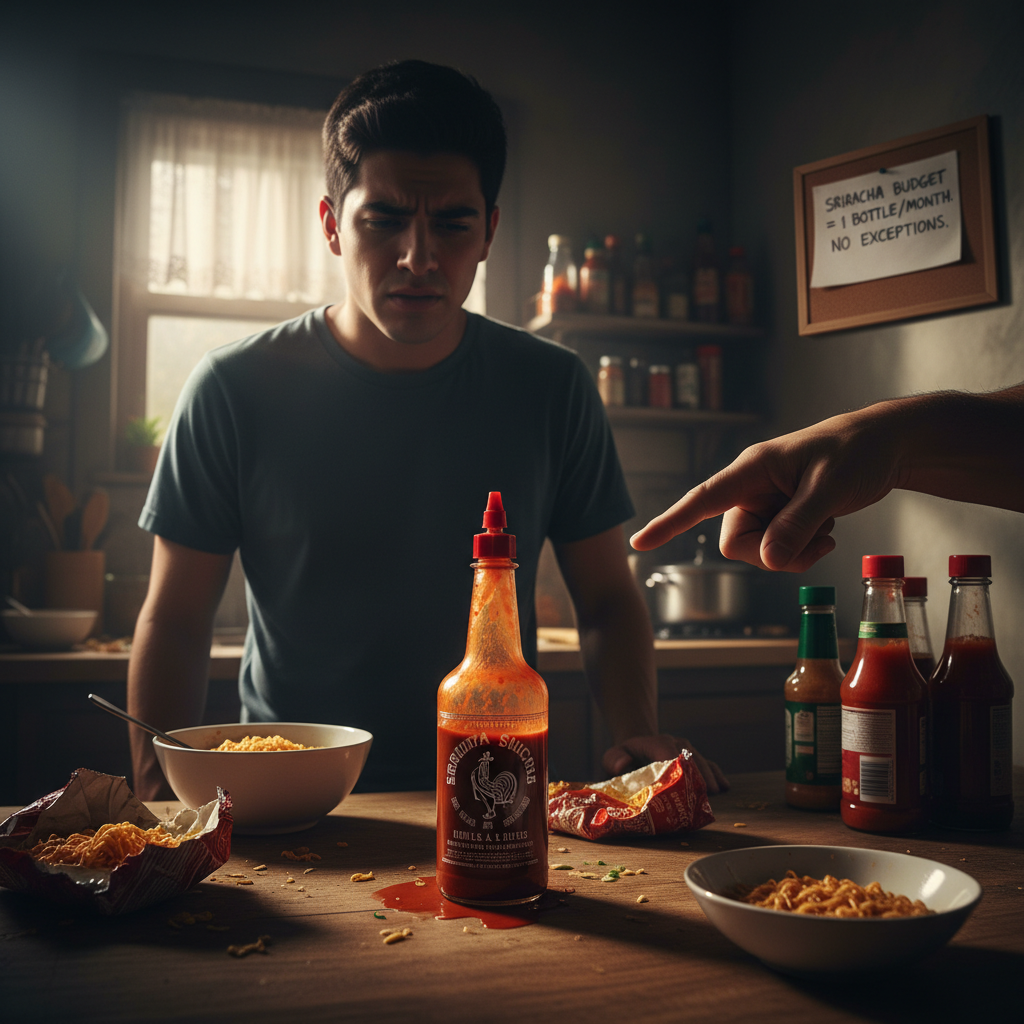 Your sriracha is disappearing again, mijo.