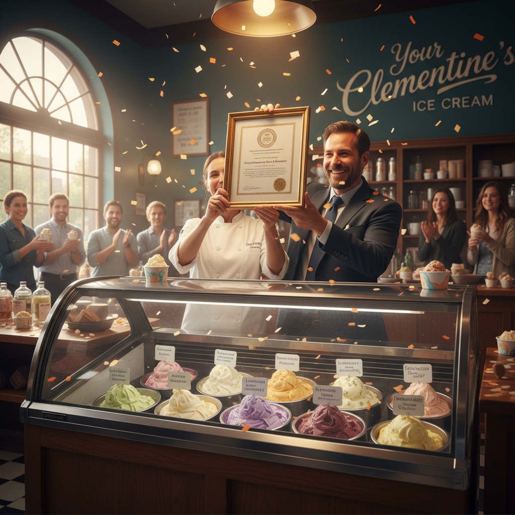 Your Clementine's Ice Cream just got national recognition