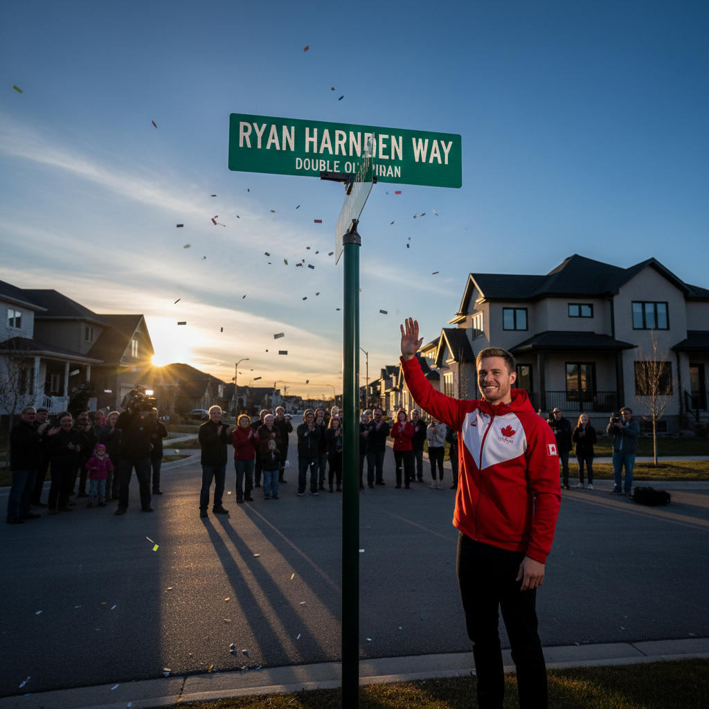Your double Olympian Ryan Harnden just got a street named after him!