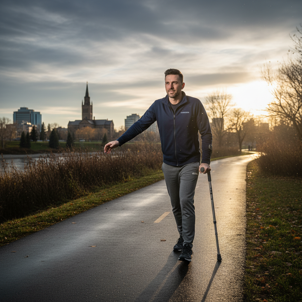 Joey Sheikh is walking again, right here in Saskatoon