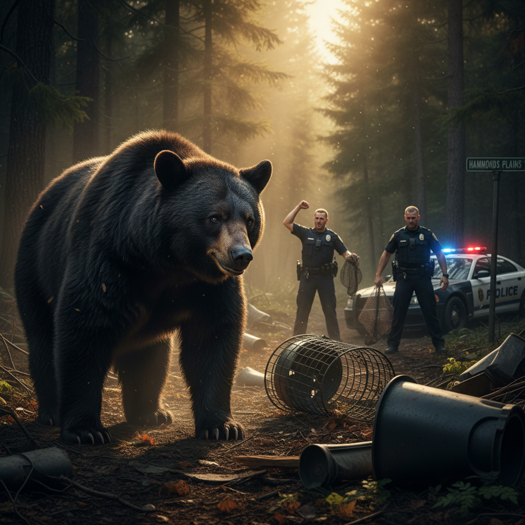 Limpy the bear just outsmarted Hammonds Plains' finest