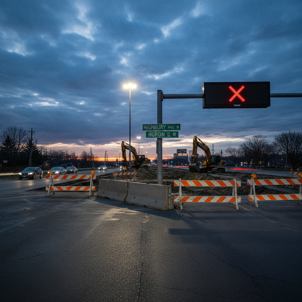 Highbury and Huron is closed all week. Your commute is toast.