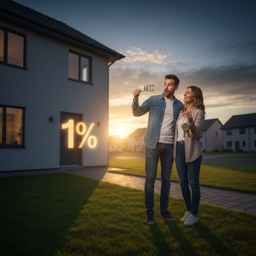 Your down payment is only 1 percent. Yes, really.