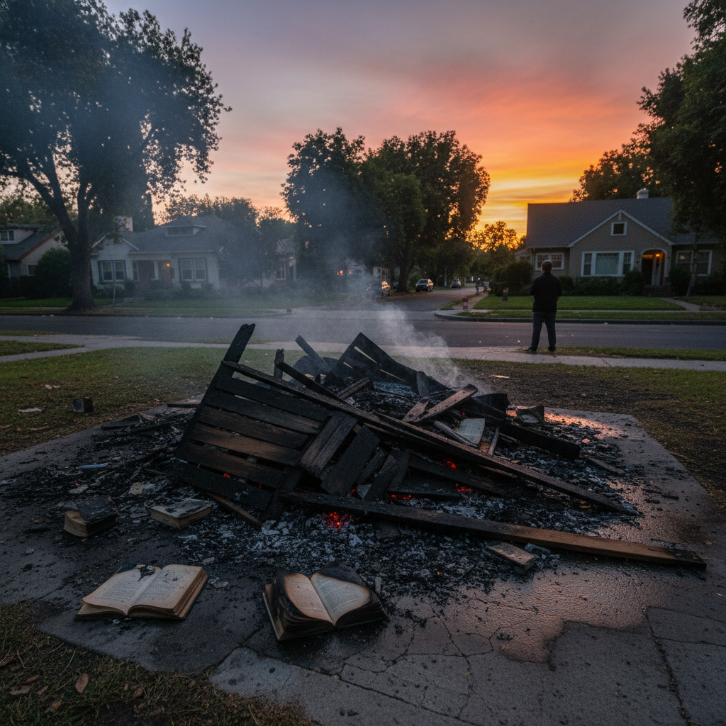 Someone torched a Little Free Library in Highland Park. Why?