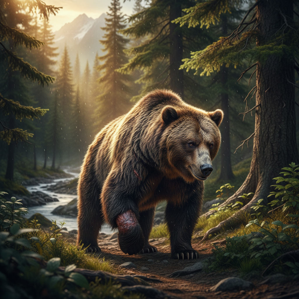 Your buddy Limpy the bear is still out there.