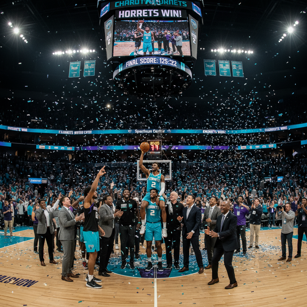Your Hornets just won a play-in game at Spectrum Center!