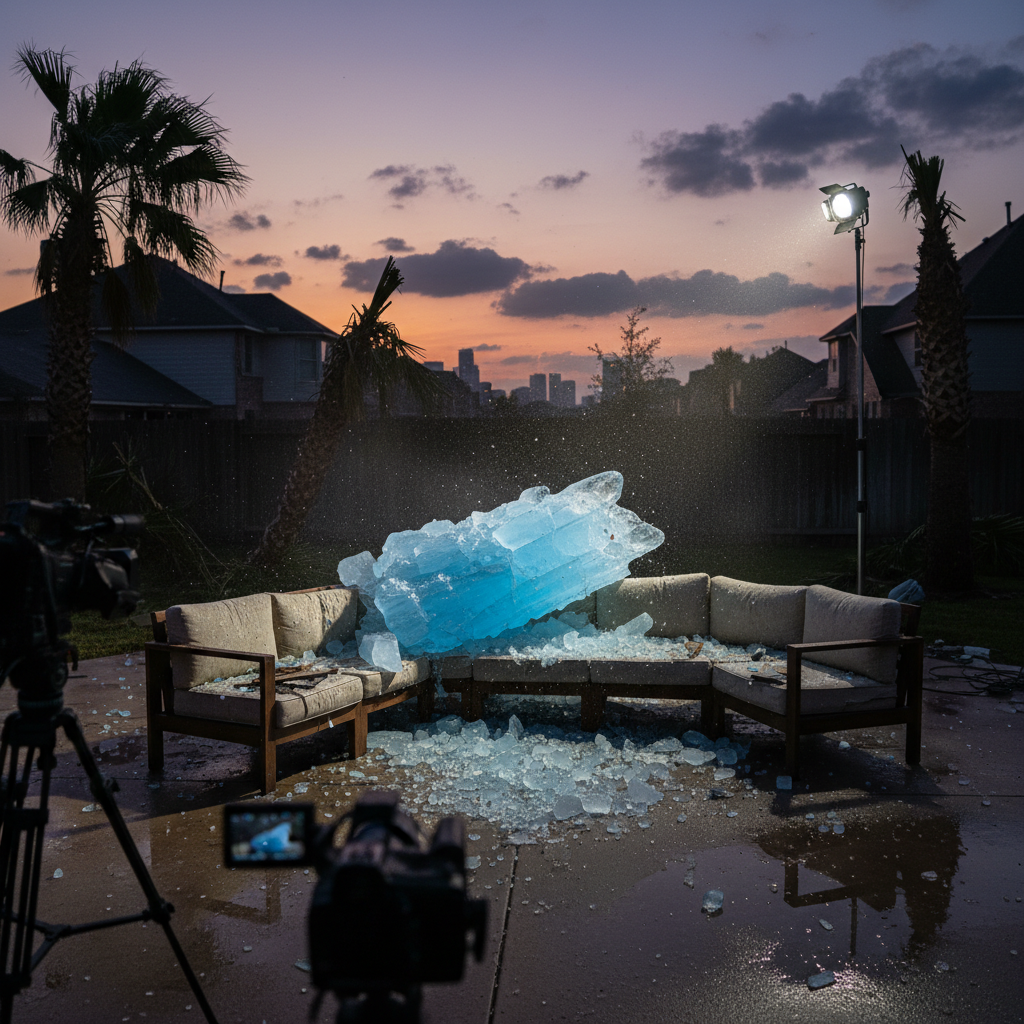 Your Houston couch just got ice-bombed from the sky