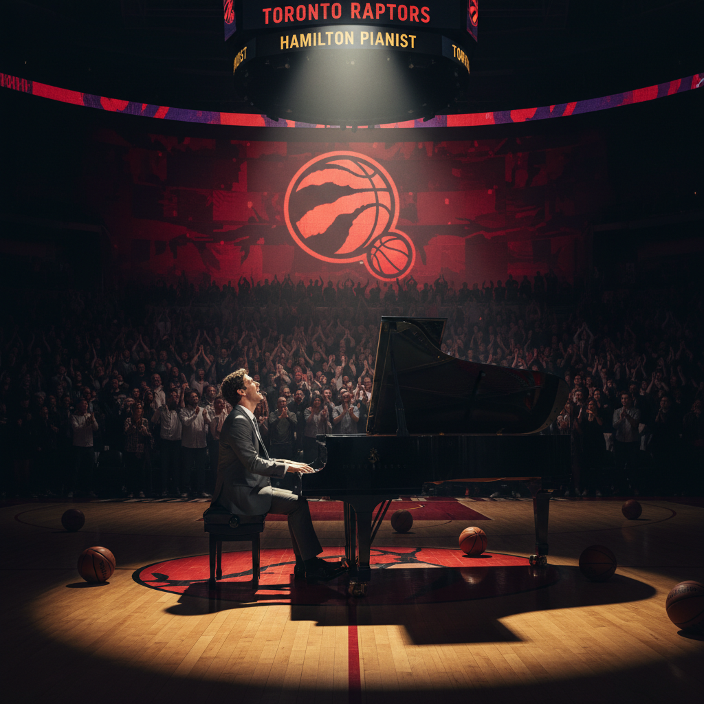 The Raptors are hyping games with a Hamilton pianist. Seriously.