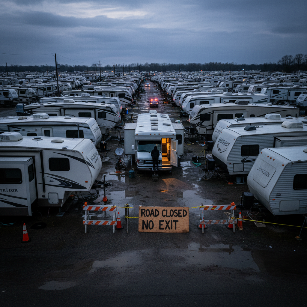 Your RV park just trapped you in your home.