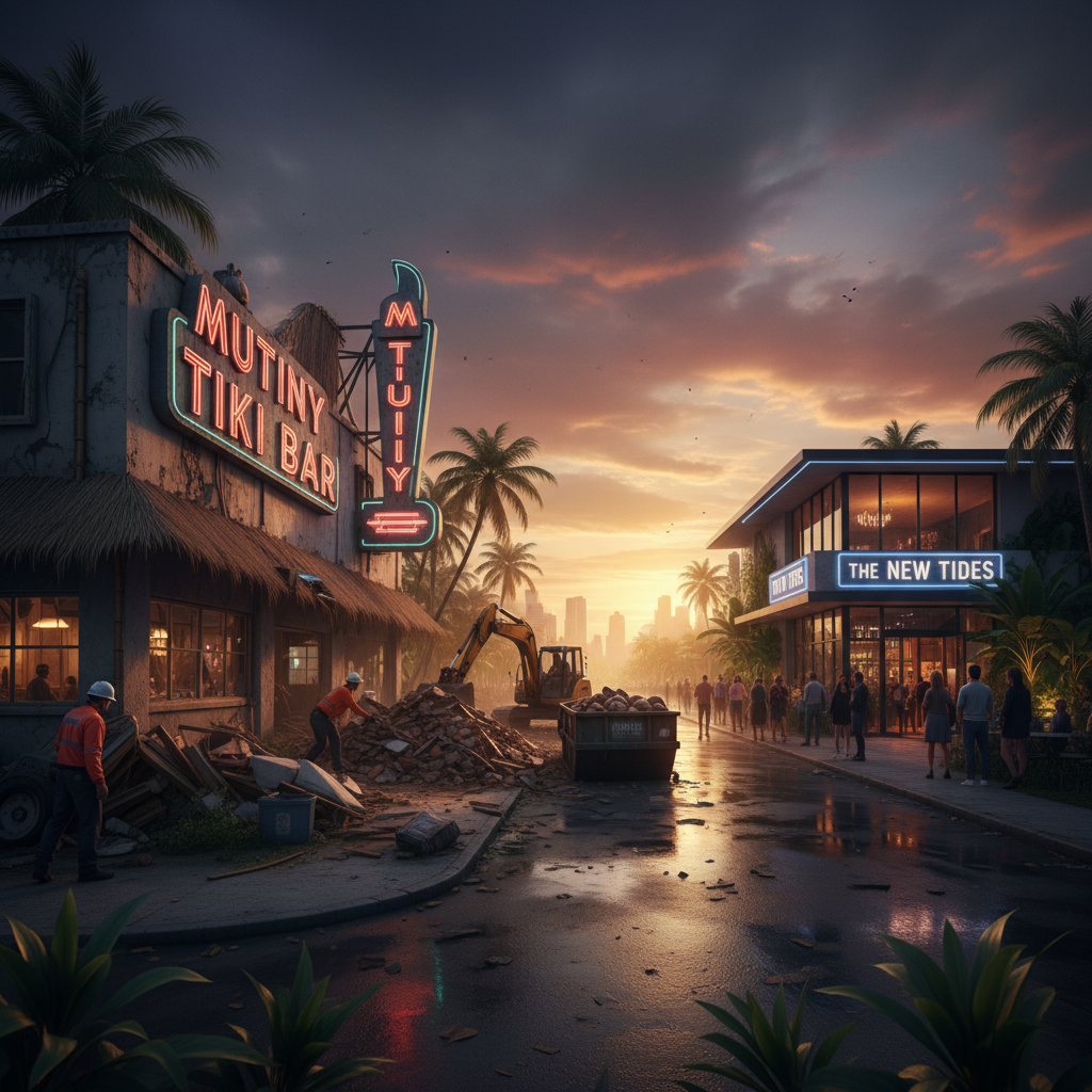 Mutiny Tiki Bar left Southwest. Your new favorite bar is coming.