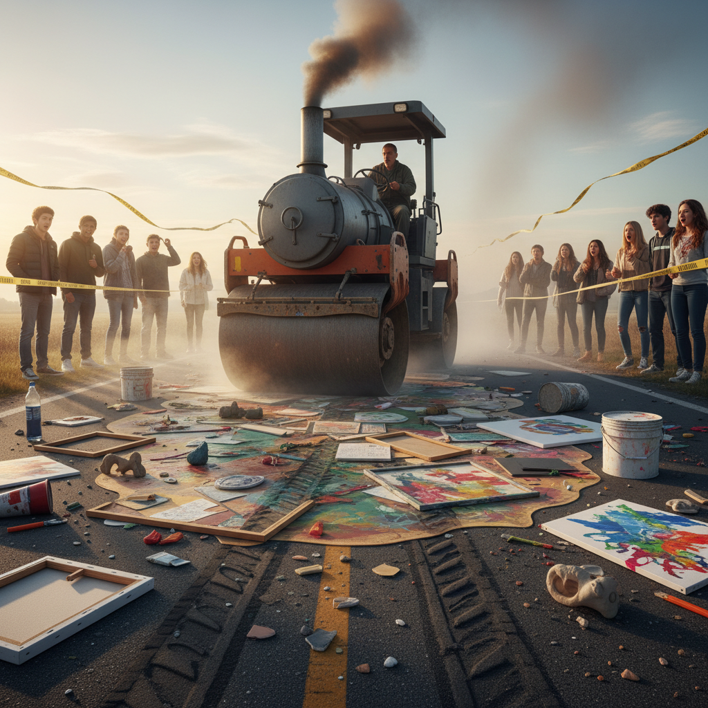 Your art class just got run over by a steamroller