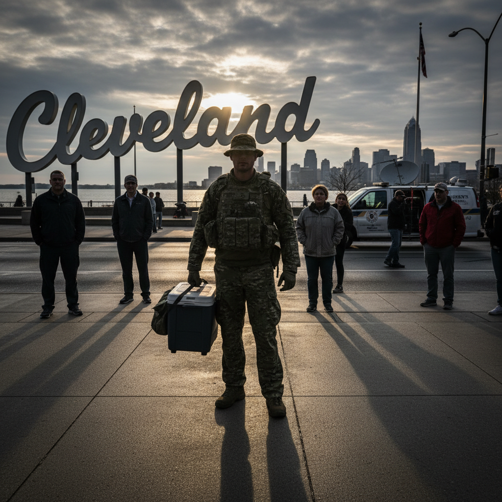 Your Barrie neighbor went to Cleveland in camo. Seriously.