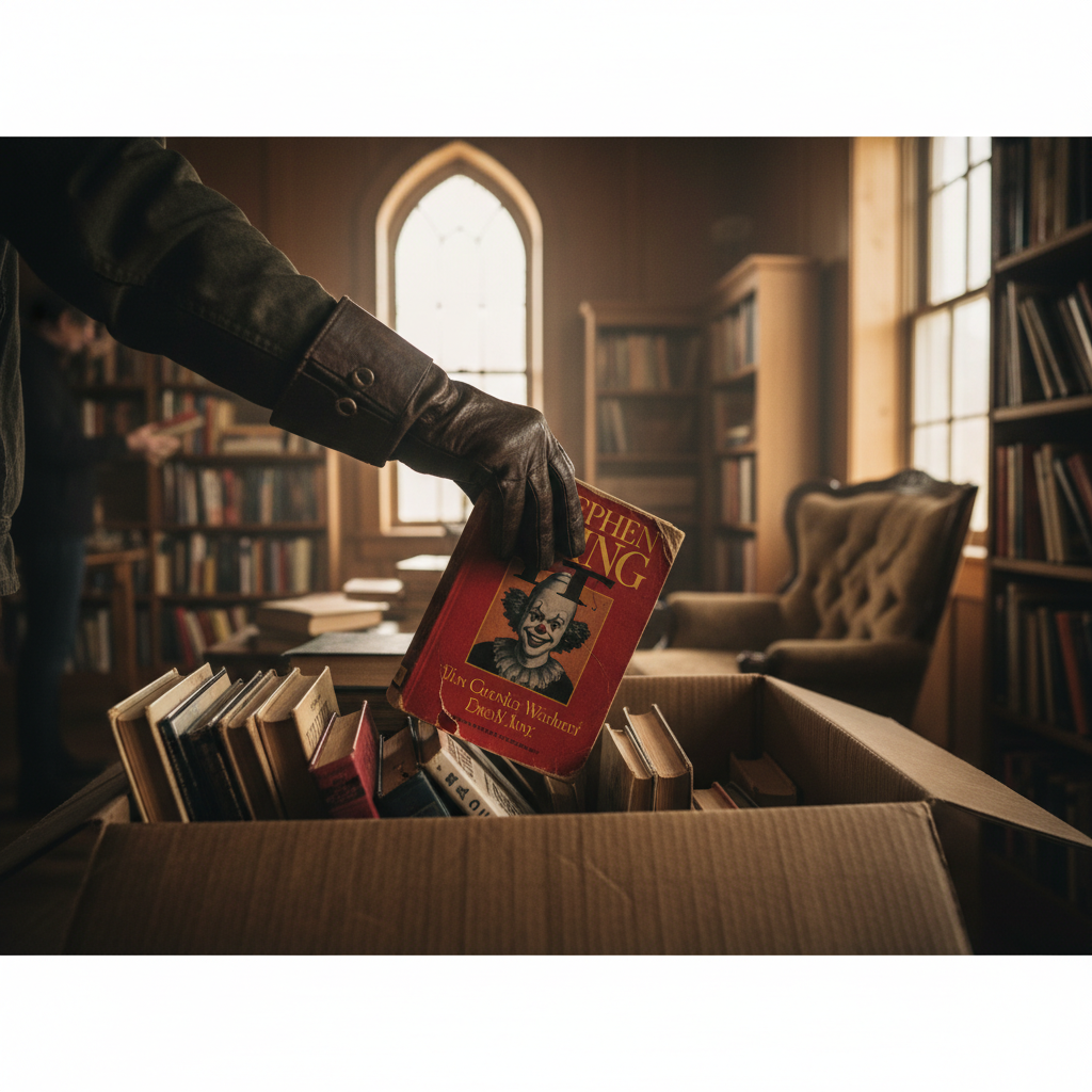 That Stephen King find at the book drive? Your shelf might be next.