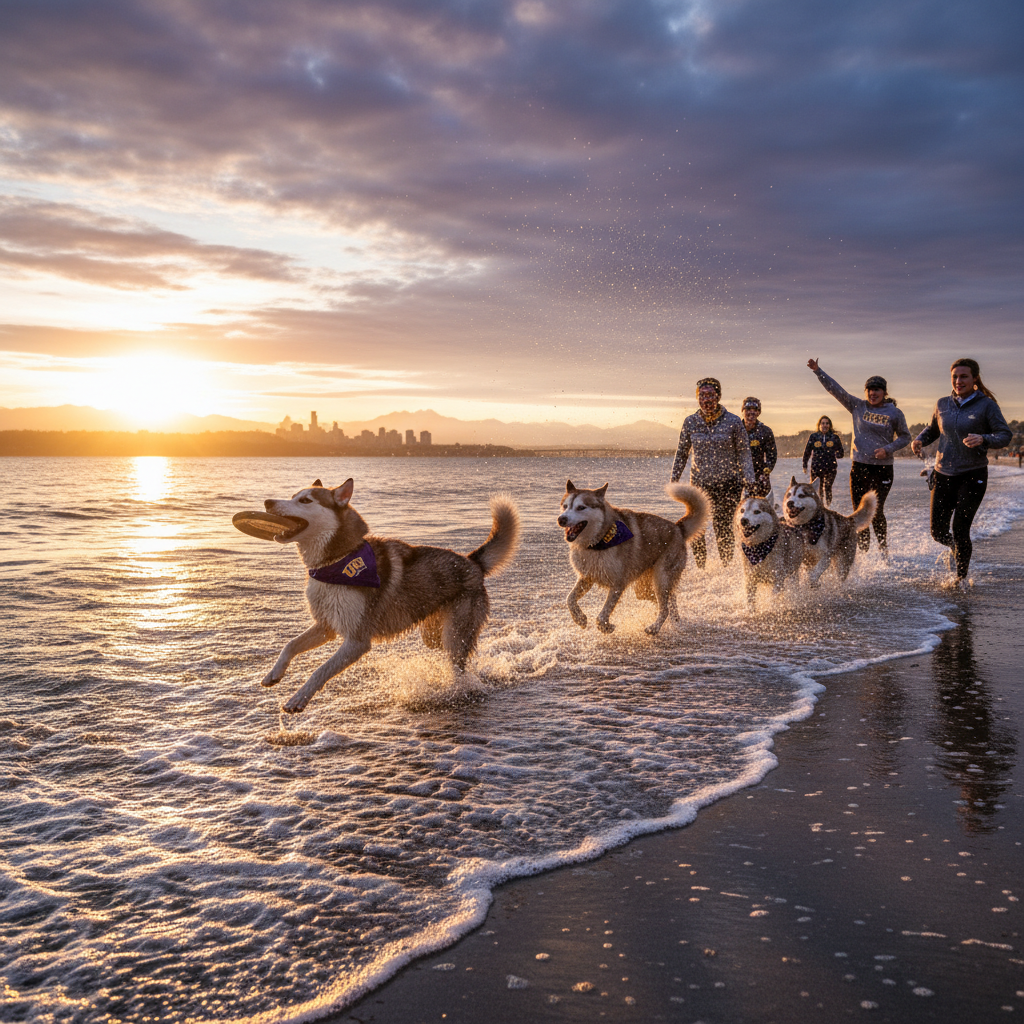 Your Huskies just crushed it at Alki Beach