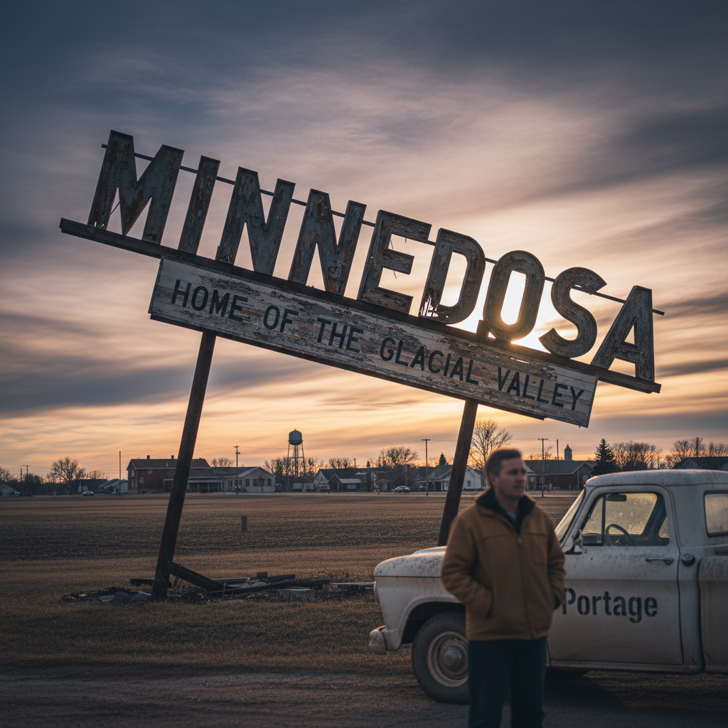 That Minnedosa sign is falling apart and it matters to Portage.