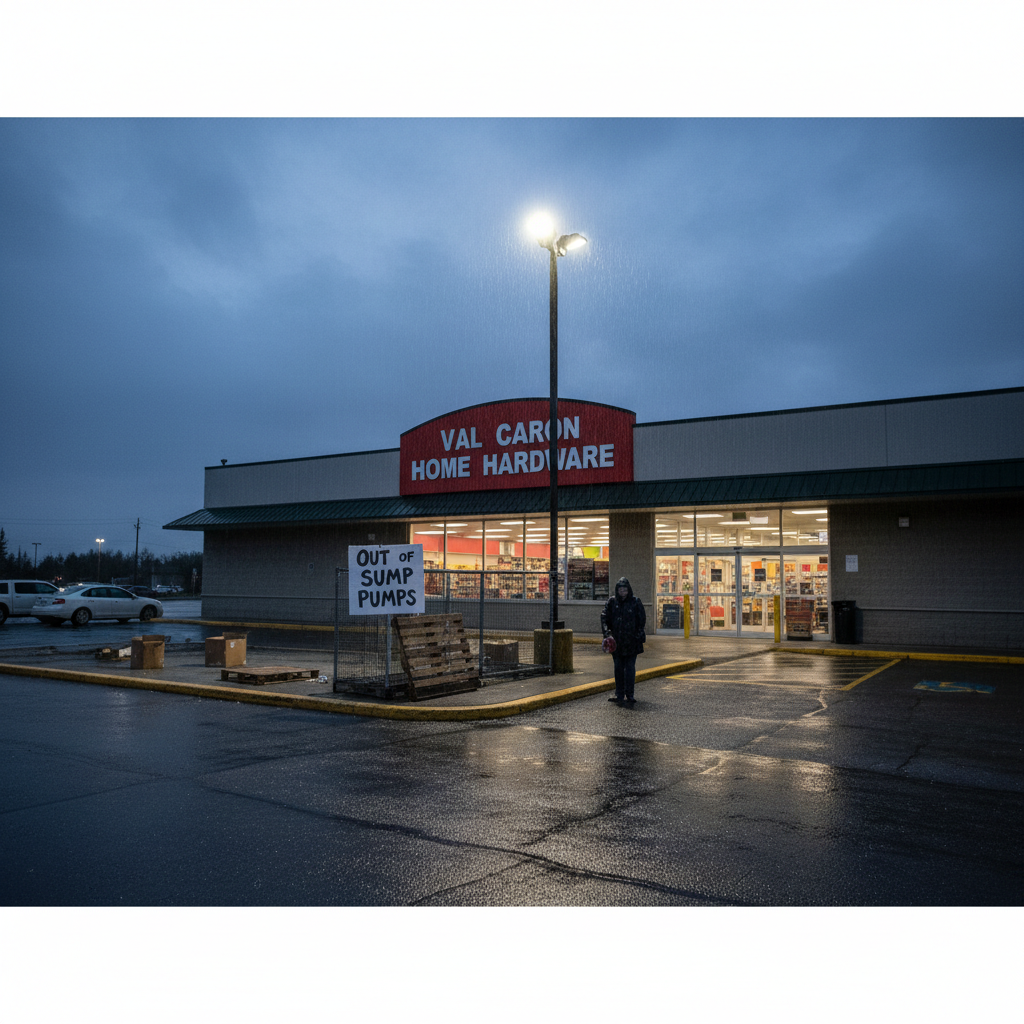 Val Caron Home Hardware is out of sump pumps. Are you next?