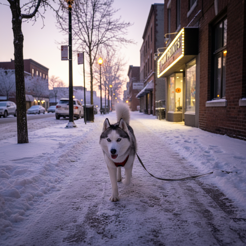 This Regina husky just walked herself to daycare again