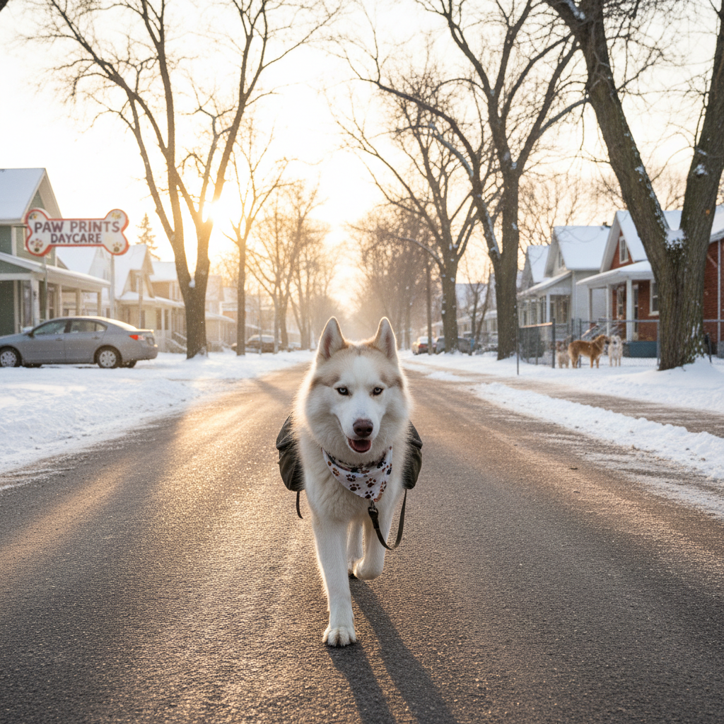 Your Regina husky just walked herself to daycare again