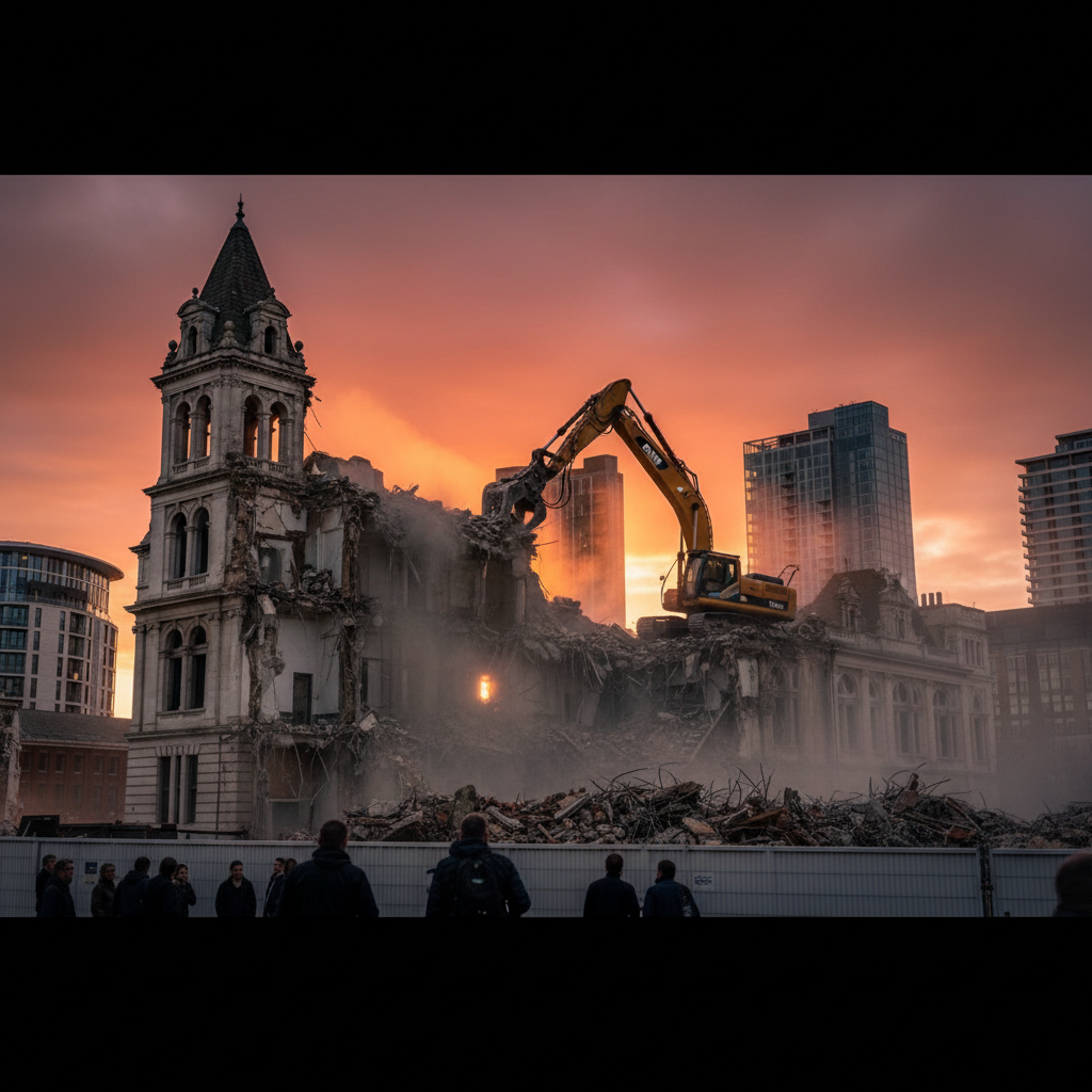 Brighton's 100-year-old town hall is coming down. What gives?