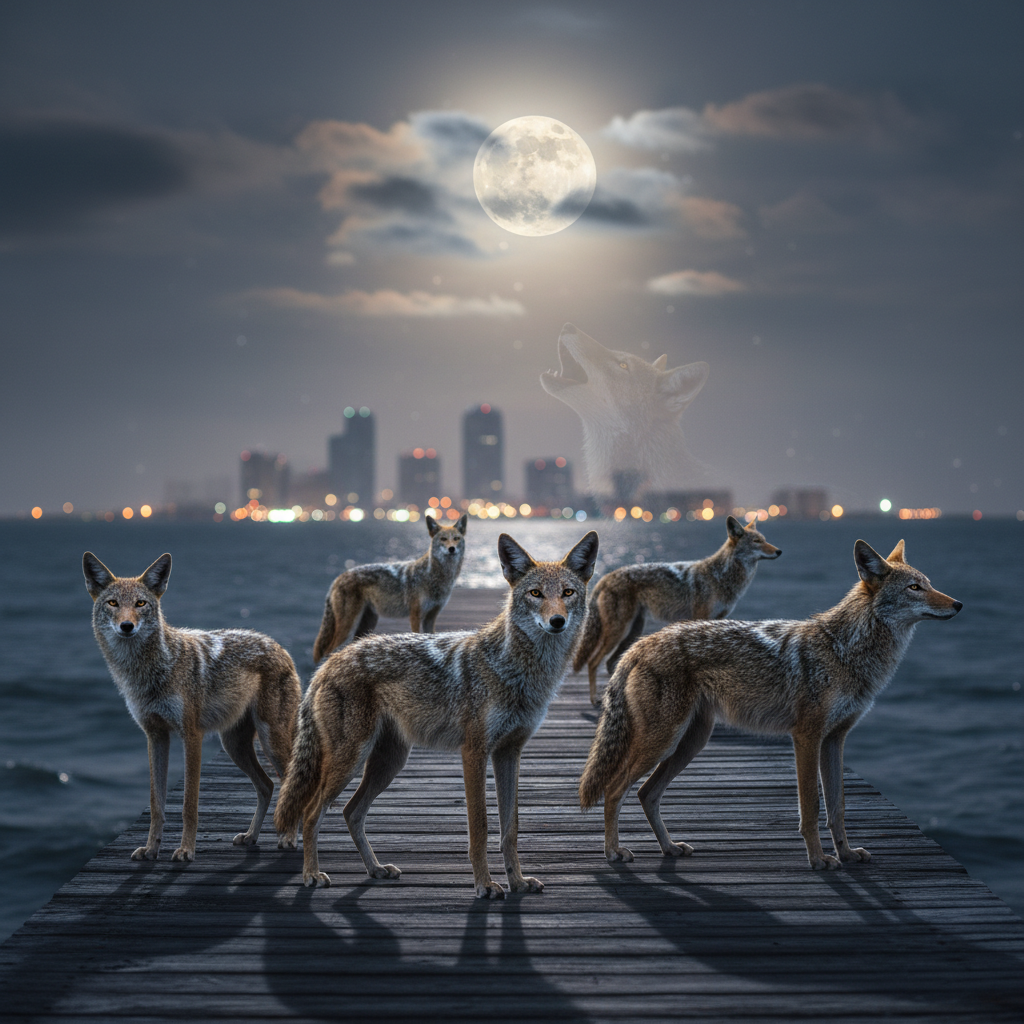 Your Galveston coyotes are built different and carry ghost wolf DNA.