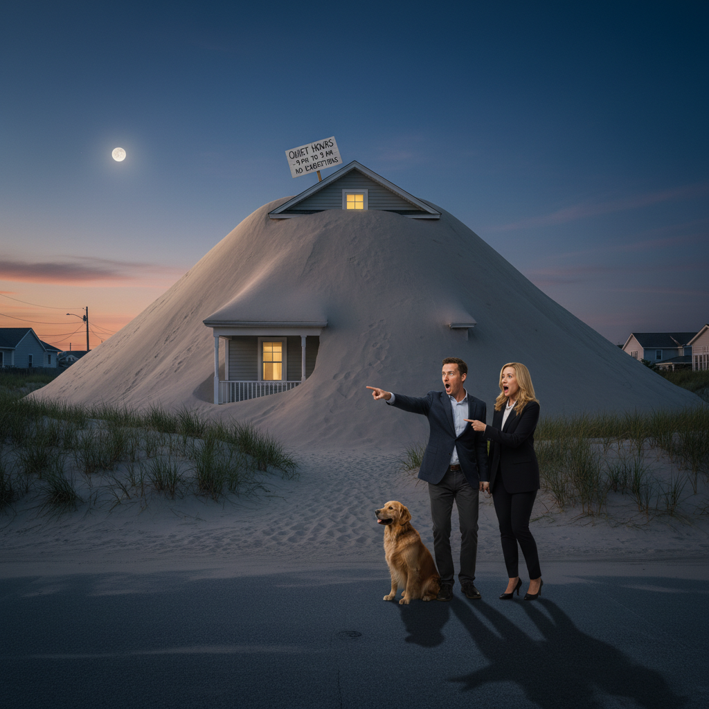 Your Sandy neighbor just took "quiet hours" too far.