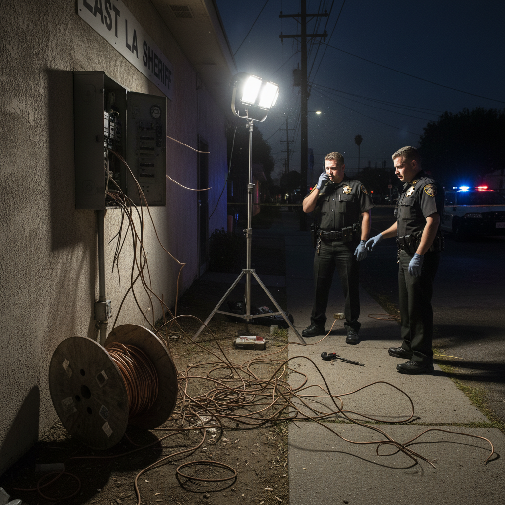 Someone stole the East LA Sheriff's copper wires and phones are out.
