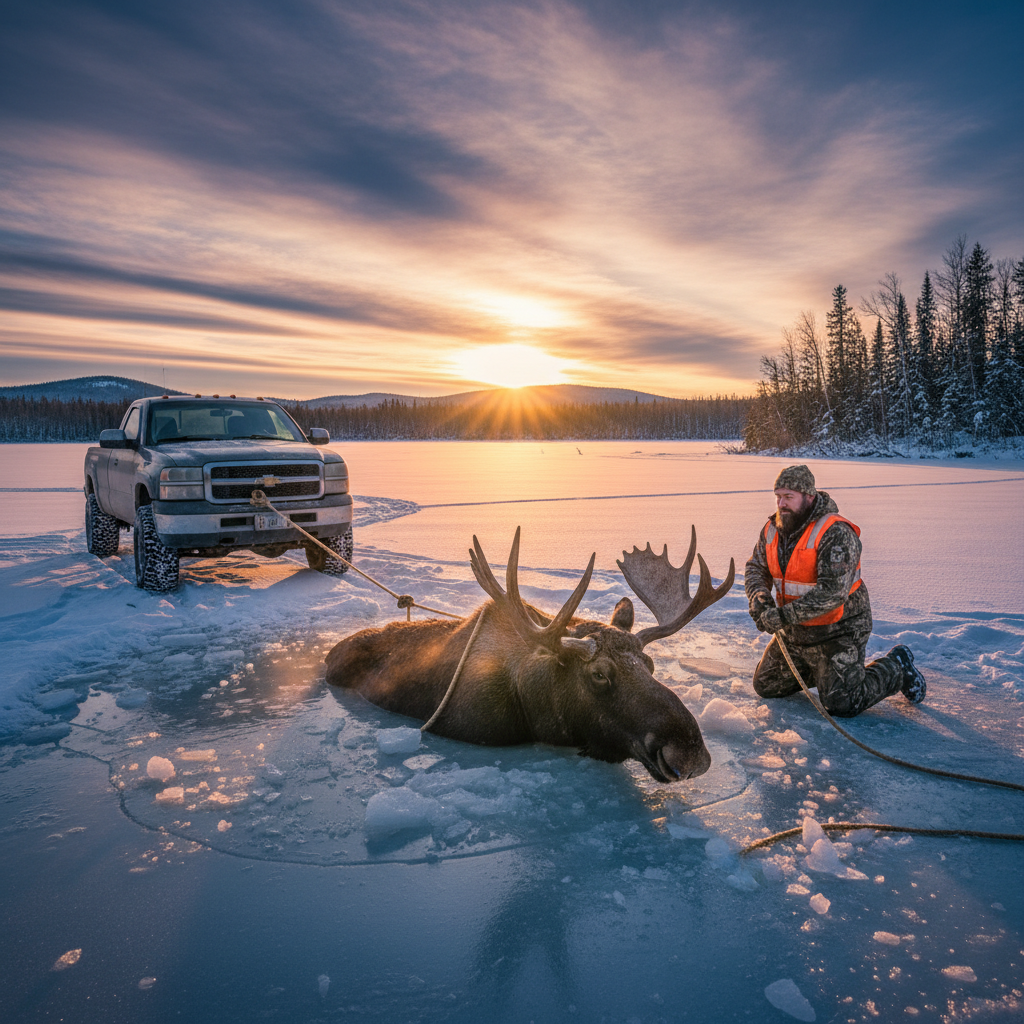 A Nopiming hunter saved a moose. You won't believe how.